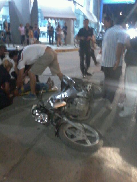 Accidente en pleno centro