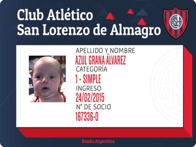 Amor sin límites: un hincha de San Lorenzo bautizó como «Azul Grana» a su hija