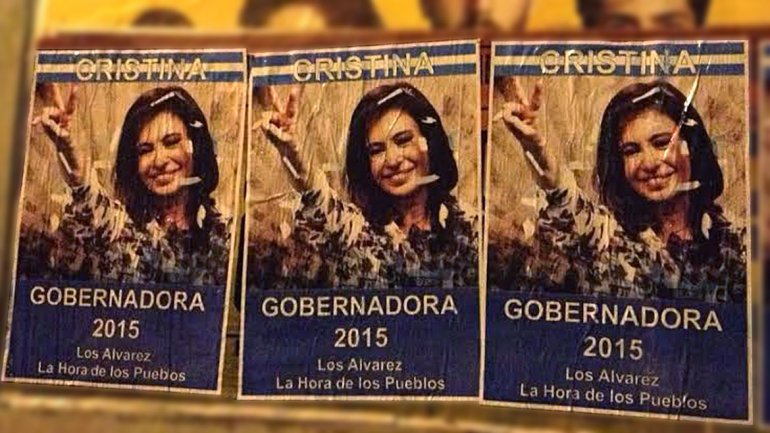 Operativo clamor: aparecieron los primeros afiches que postulan a la Presidente en Provincia