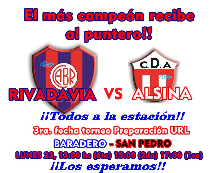 Zona A: Este lunes Deportivo Alsina, único puntero, visita a Rivadavia