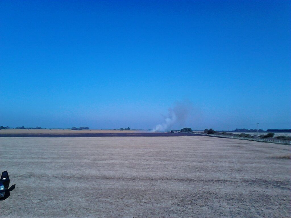Incendio en un campo