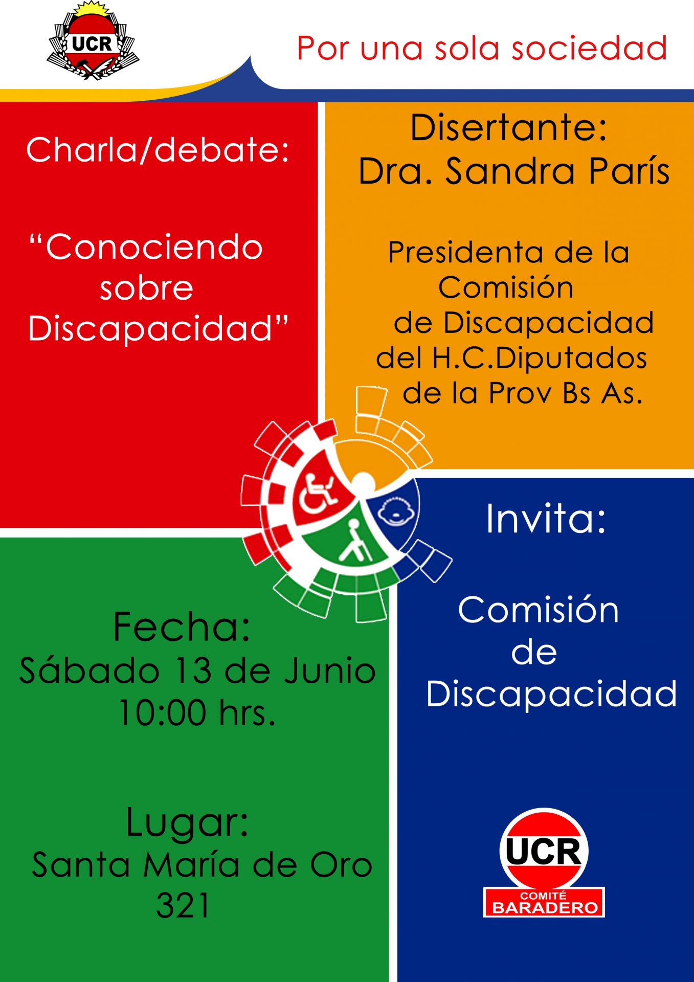 Charla sobre “Concientización Socialización e inclusión” en la UCR