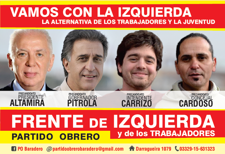 Lanzamiento de Candidaturas del Frente de Izquierda – Partido Obrero en Baradero