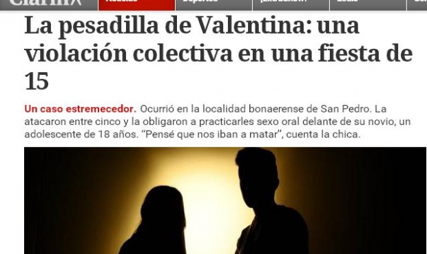 La noticia que ya fue: Clarín publicó el caso del ultraje en un cumpleaños de 15 ocurrido en marzo en San Pedro
