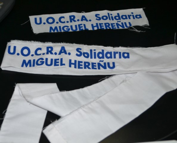 En el Hospital armaron cortinas con las sabanas donadas por la UOCRA
