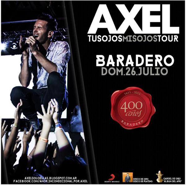Axel, Estelares, El Bordo, Jaime Torres y Jairo actuarán este fin de semana en Baradero