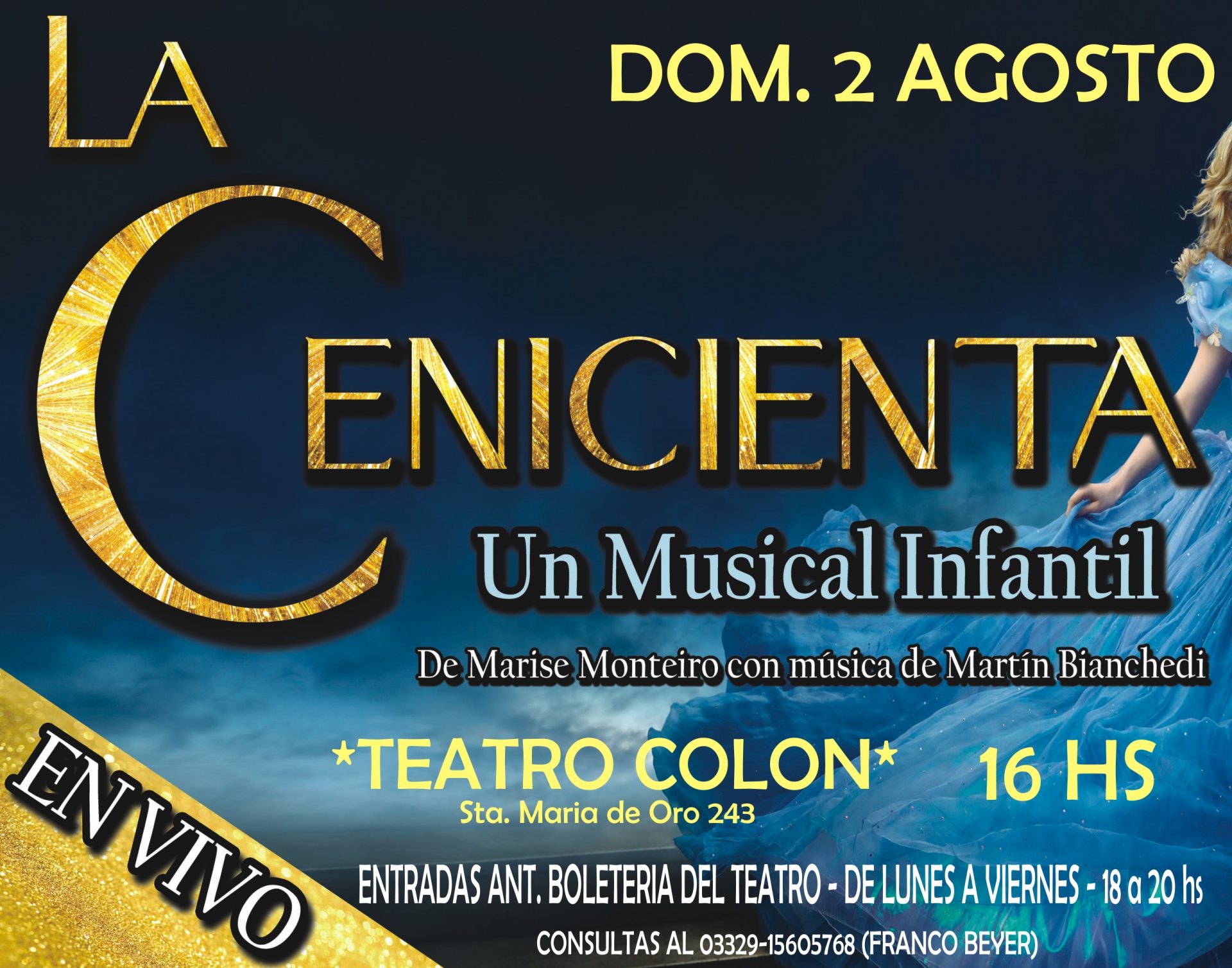 «La Cenicienta, un cuento musical» este domingo en el Colon