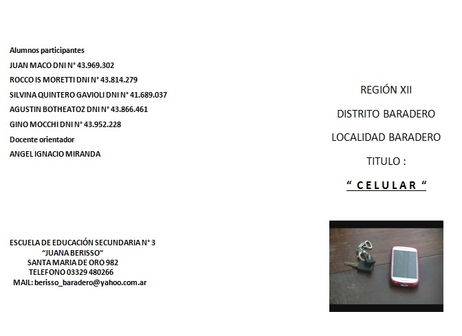 Alumnos del Berisso participan del Concurso «Tu Huella en el Camino»