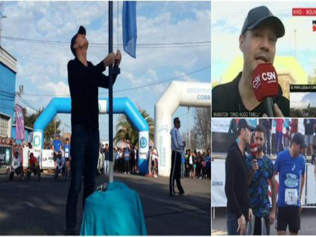 Marcelo Tinelli participó de la maratón de Bolívar, su ciudad natal