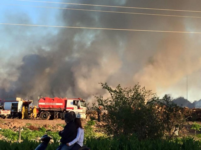 Incendio en el basural de Ruta 41