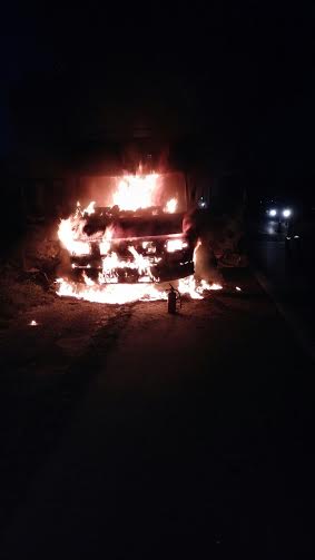 Se incendió un camión en el Km 146 de Ruta Nº9