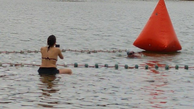 Maratón acuática. Marcelo Almirón 1° en San Luis