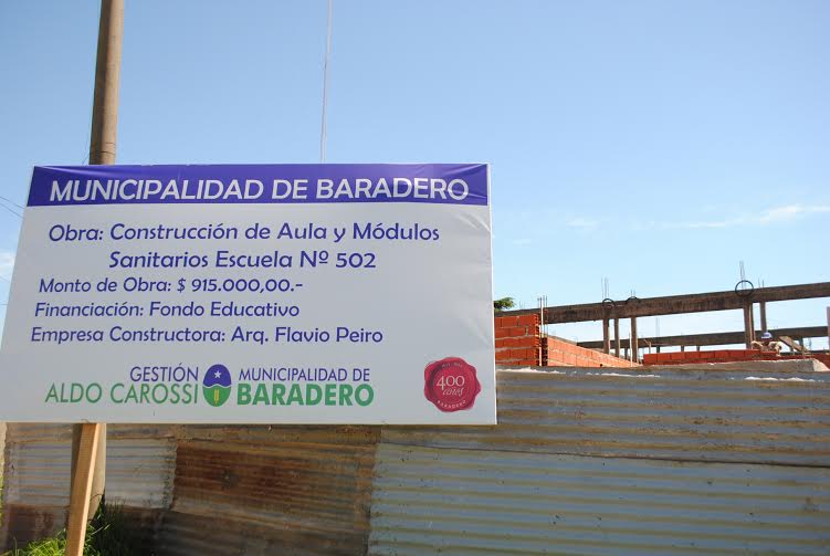 Avanza la construcción de la Escuela 502 y el Laboratorio de Agua