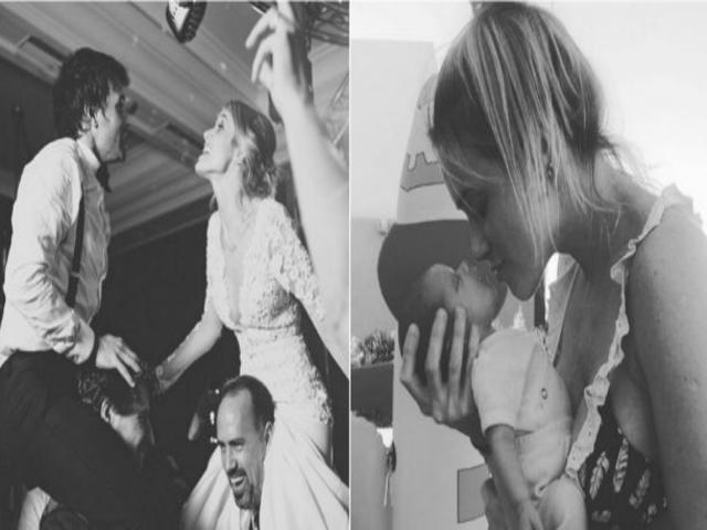 Chechu Bonelli celebró su aniversario con Darío Cvitanich y presentó a Carmela, su segunda hija