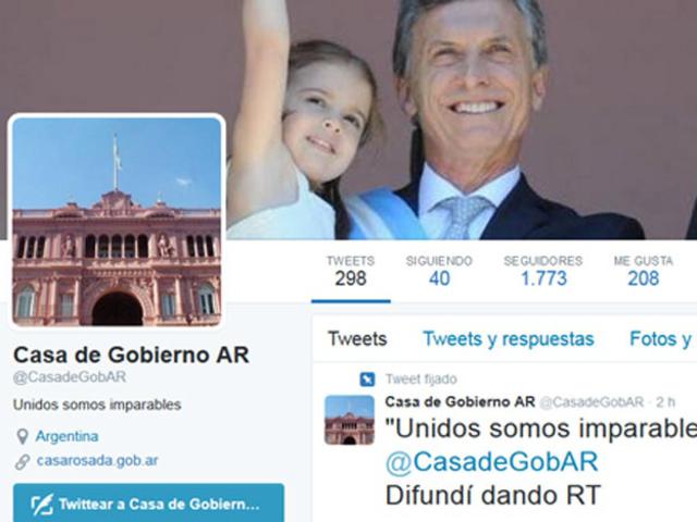 Casa Rosada tiene nuevo perfil de Twitter