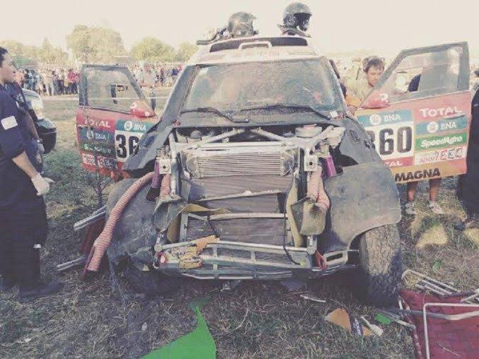 Arrecifes: Varios espectadores heridos al despistarse un auto del Dakar