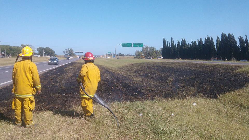 Incendio sobre ruta 9