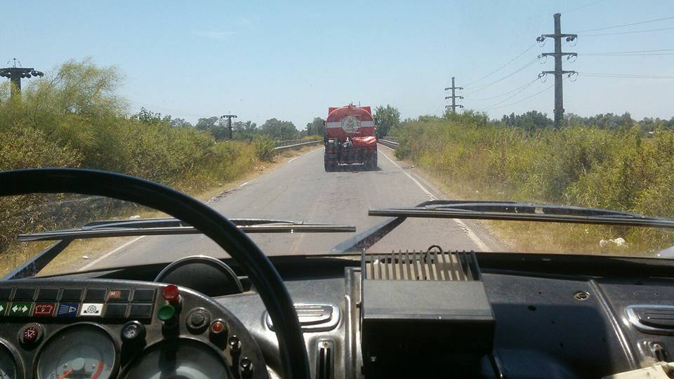 Incendio de pastizales en ruta 41