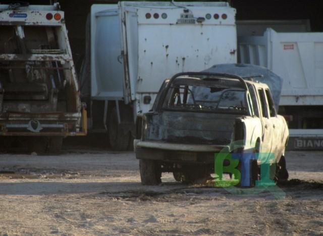 Se incendió un patrullero en el corralón