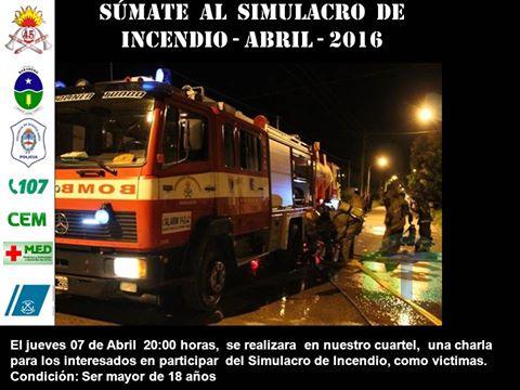 Sumate al simulacro de incendio