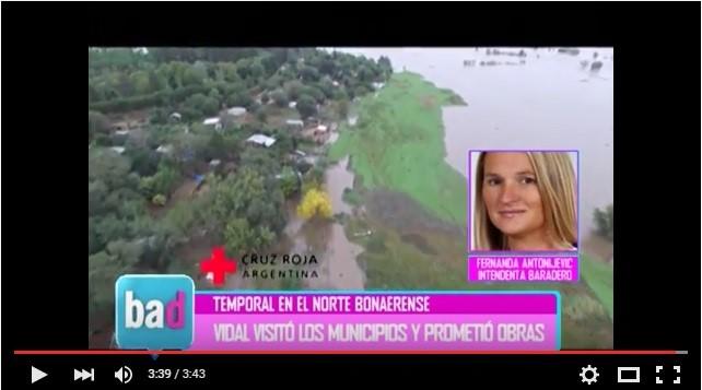 Temporal en Baradero: Baja el agua pero todavía quedan unos 200 autoevacuados