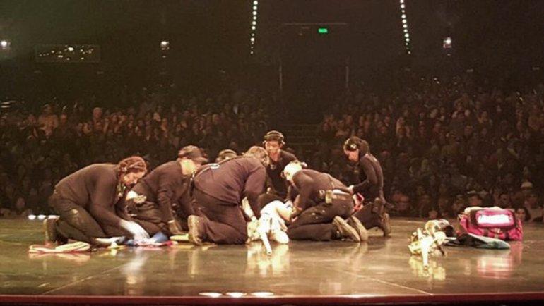 Se accidentó un acróbata en plena función del Cirque du Soleil