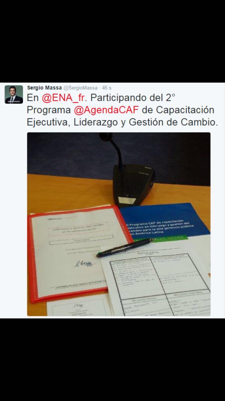 Con el eje en el liderazgo y la gestión del cambio, Massa se capacita en Francia