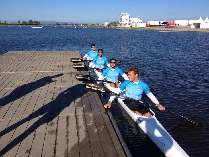 El K4 argentino obtuvo el sexto puesto en la tercera Copa del Mundo