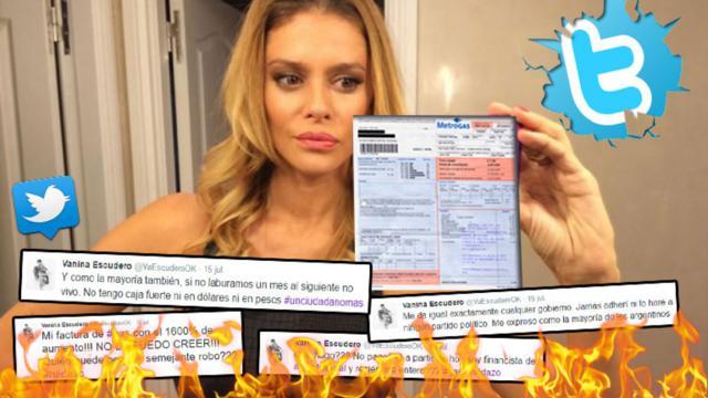 Los furiosos tweets de Vanina Escudero, tras recibir la boleta de gas: «¡Mi factura con 1600% de aumento!»
