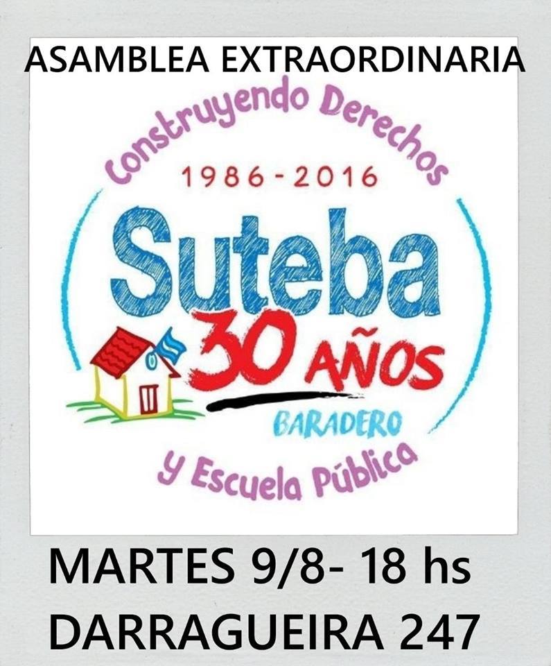 SUTEBA. Asamblea Extraordinaria