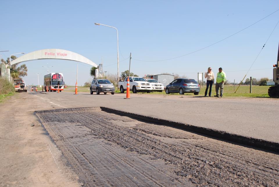 Repavimentación del acceso: llegó el regalito por el aniversario de la ciudad