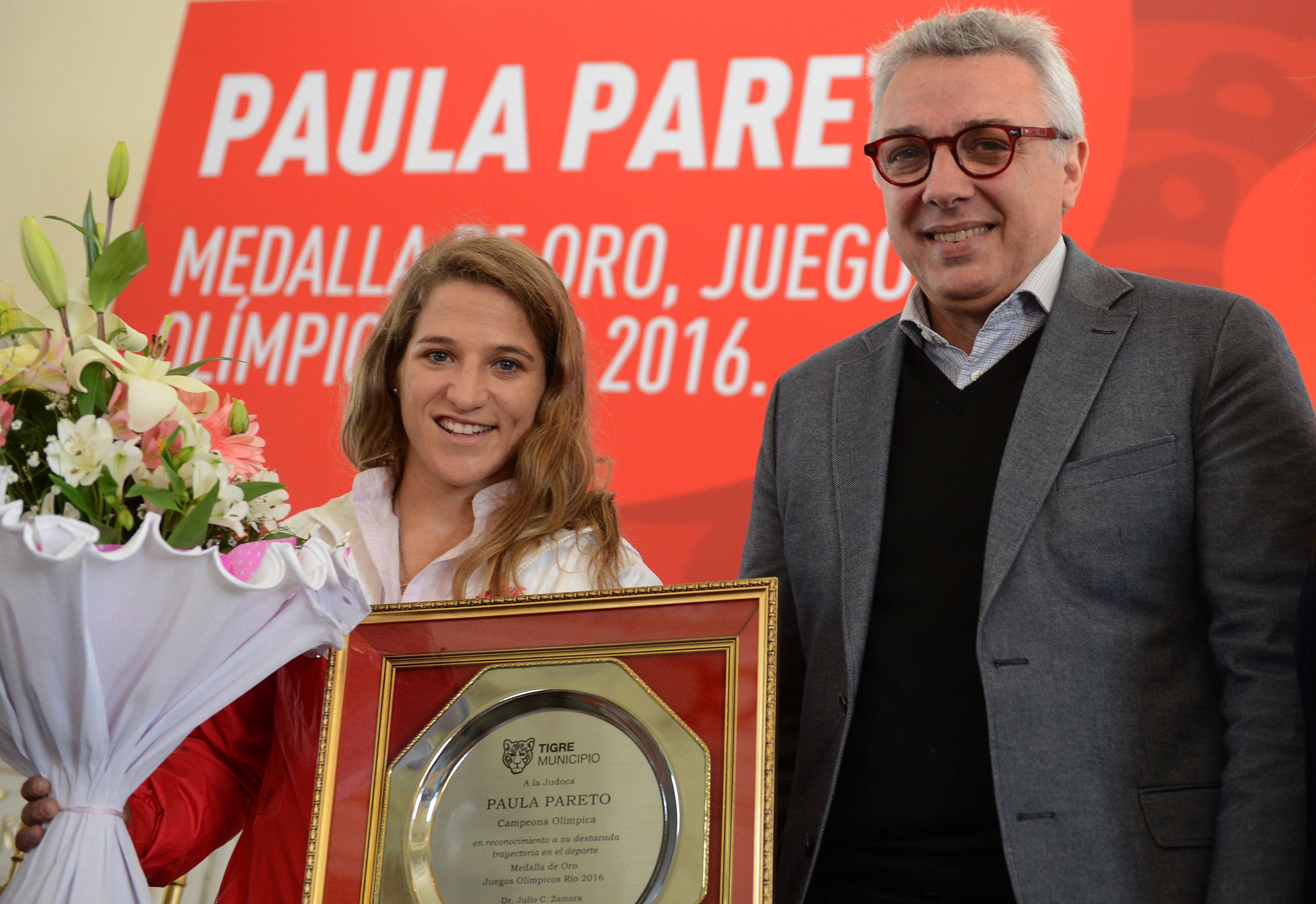 Tigre reconoció a Paula Pareto por su medalla de oro en los Juegos Olímpicos