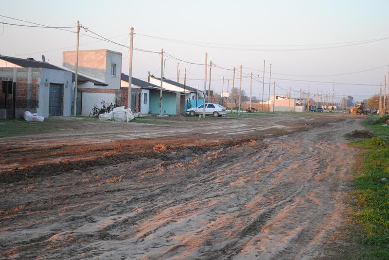 Mejoramiento de calles en el barrio Plan Federal