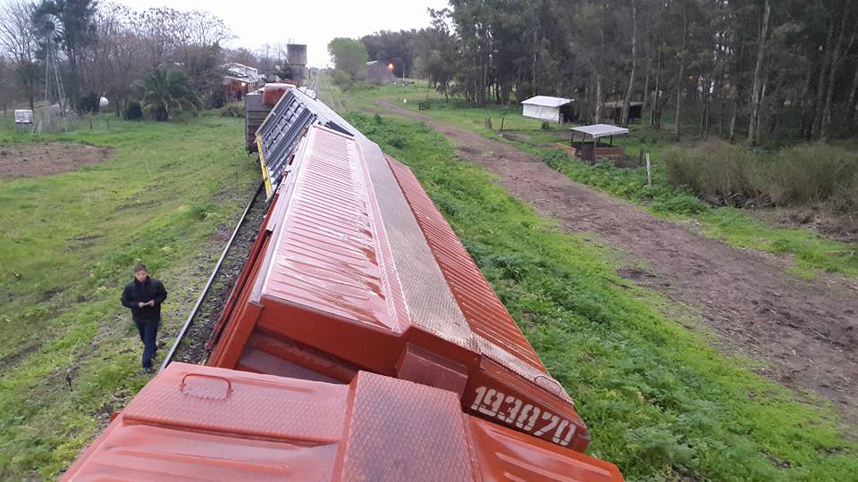 Descarriló un tren de cargas en Portela