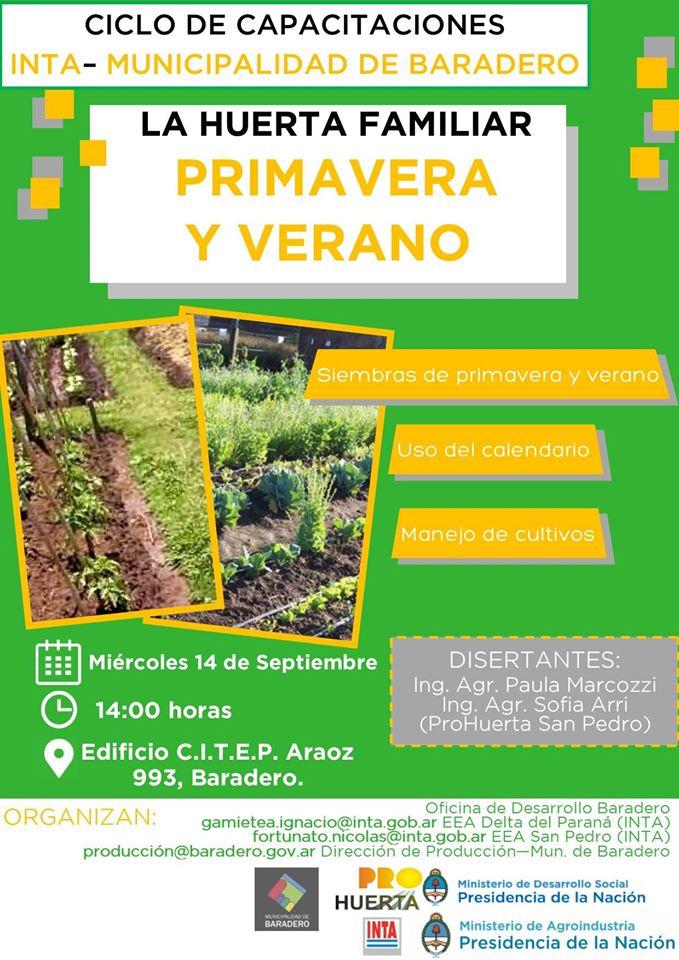 Capacitación: la huerta familiar en primavera y verano