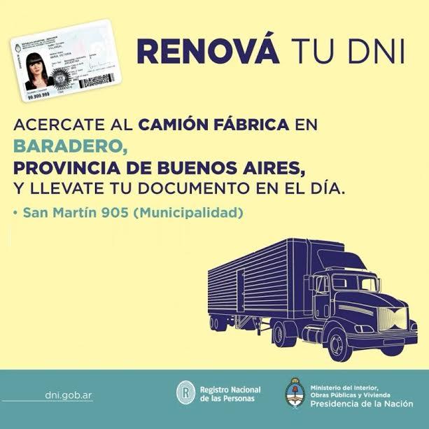 El Registro Nacional de las Personas estará en Baradero