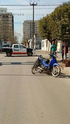 Accidente entre moto y bicicleta