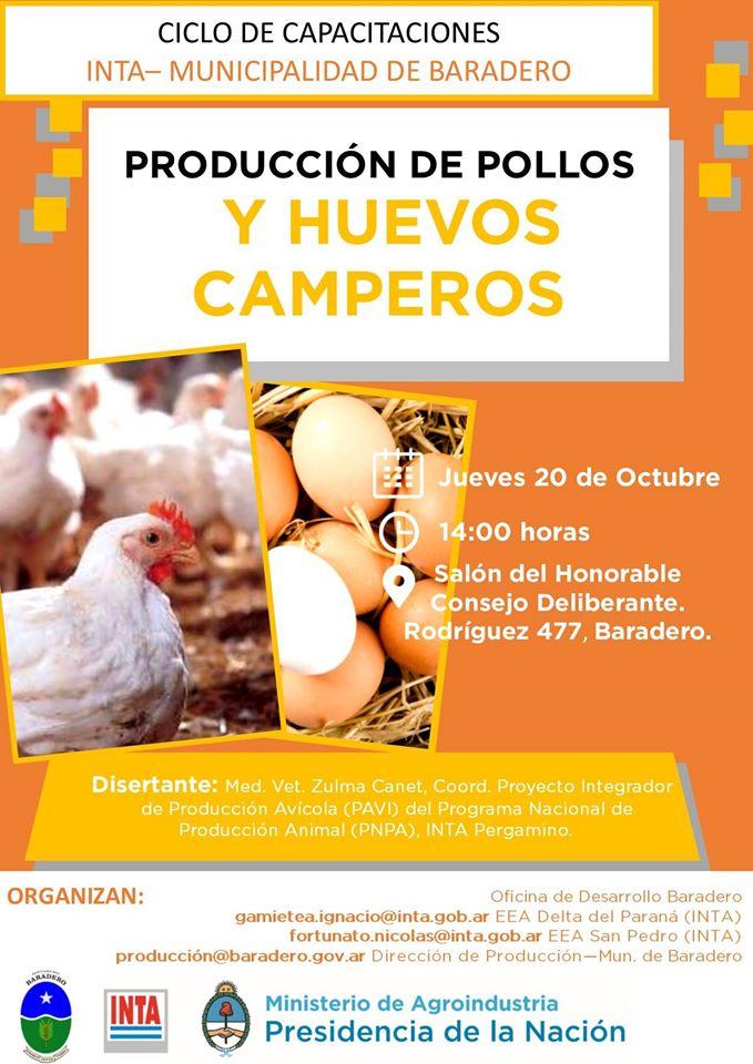 Capacitación en producción de pollos y huevos camperos