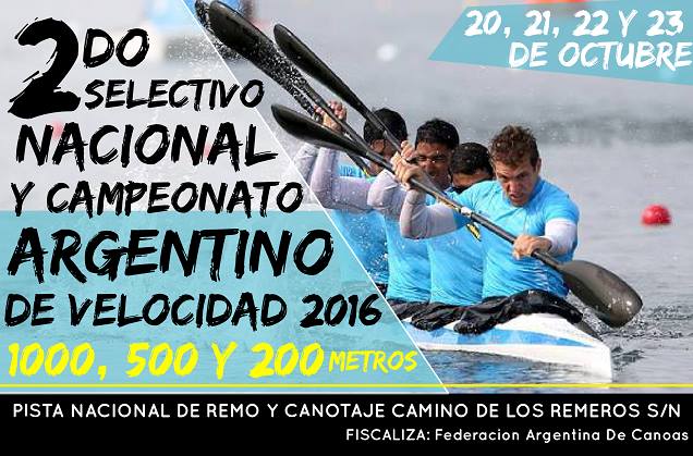 Regatas participó del Campeonato Argentino de Canotaje de Velocidad