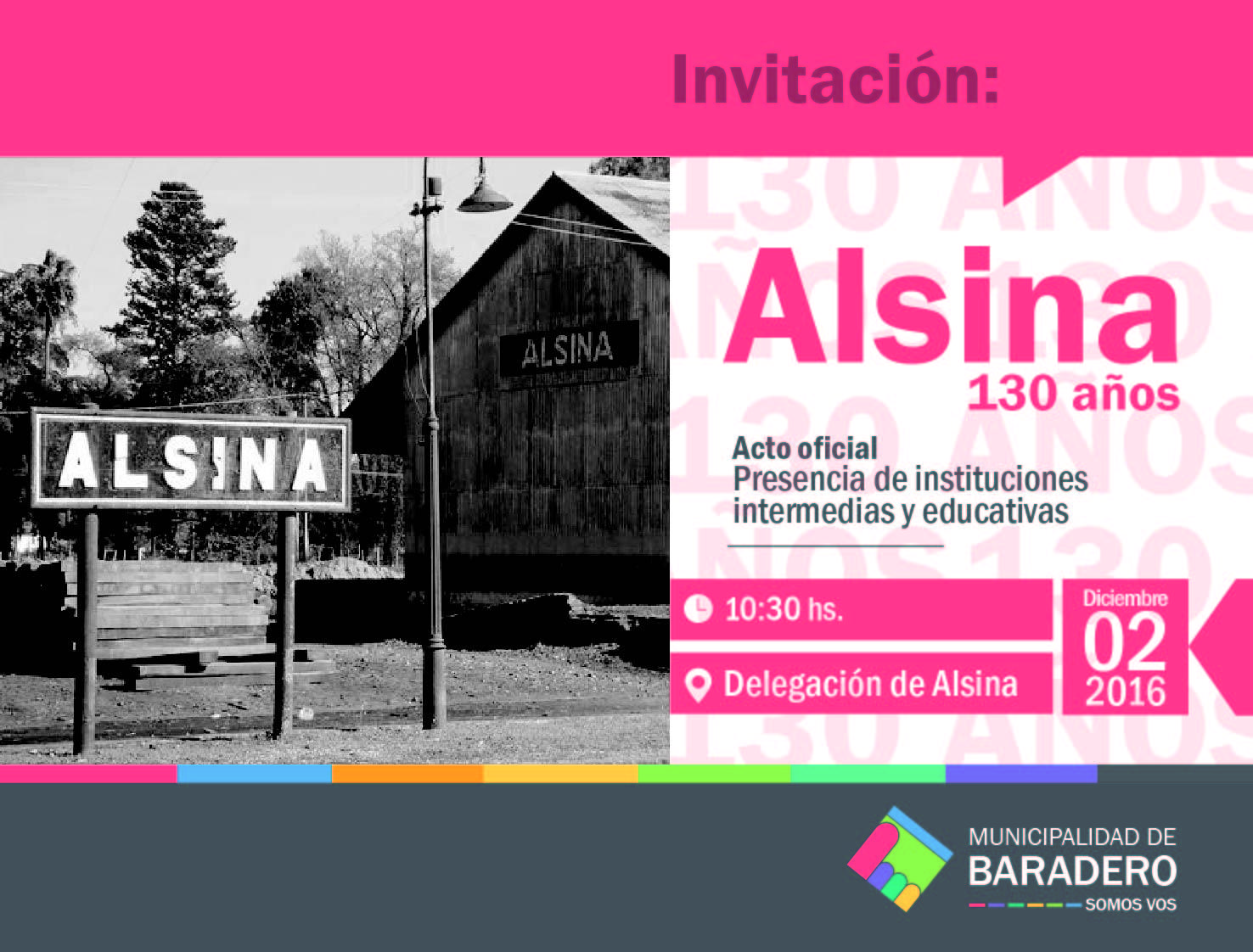 Acto oficial de los 130 años de Alsina