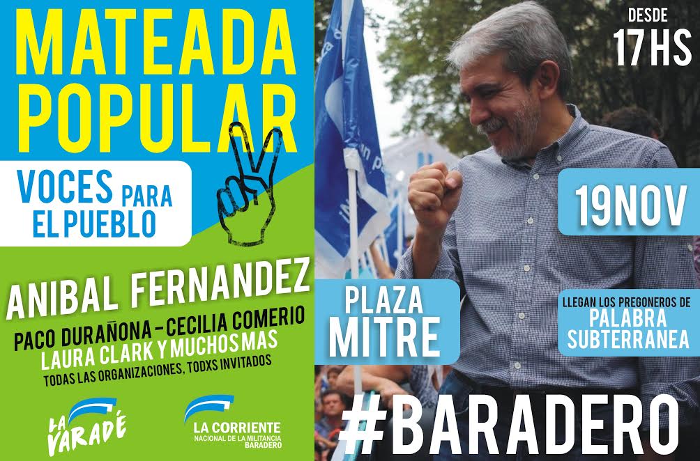 Esta Sábado Aníbal Fernández estará en Baradero