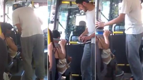 Dos amigos le regalaron sus zapatillas a un chico que viajaba descalzo en el colectivo