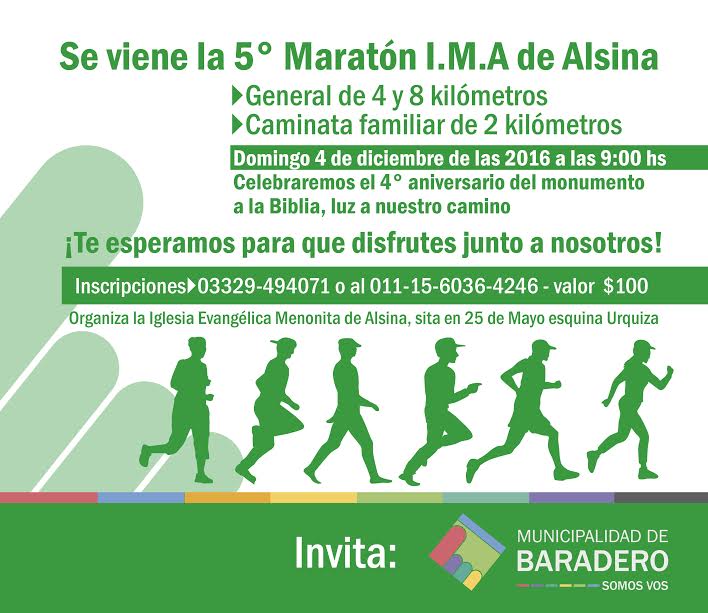 Se corre la 5° Maratón I.M.A de Alsina