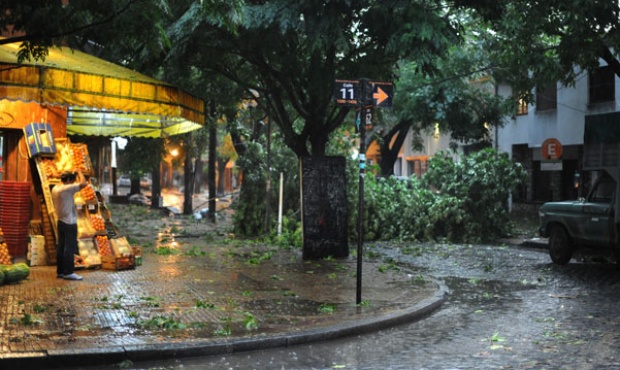 El territorio bonaerense afectado por un importante temporal
