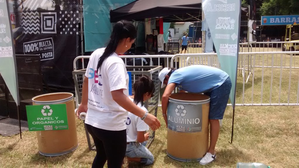 Campaña de reciclaje de residuos en el Baradero Rock