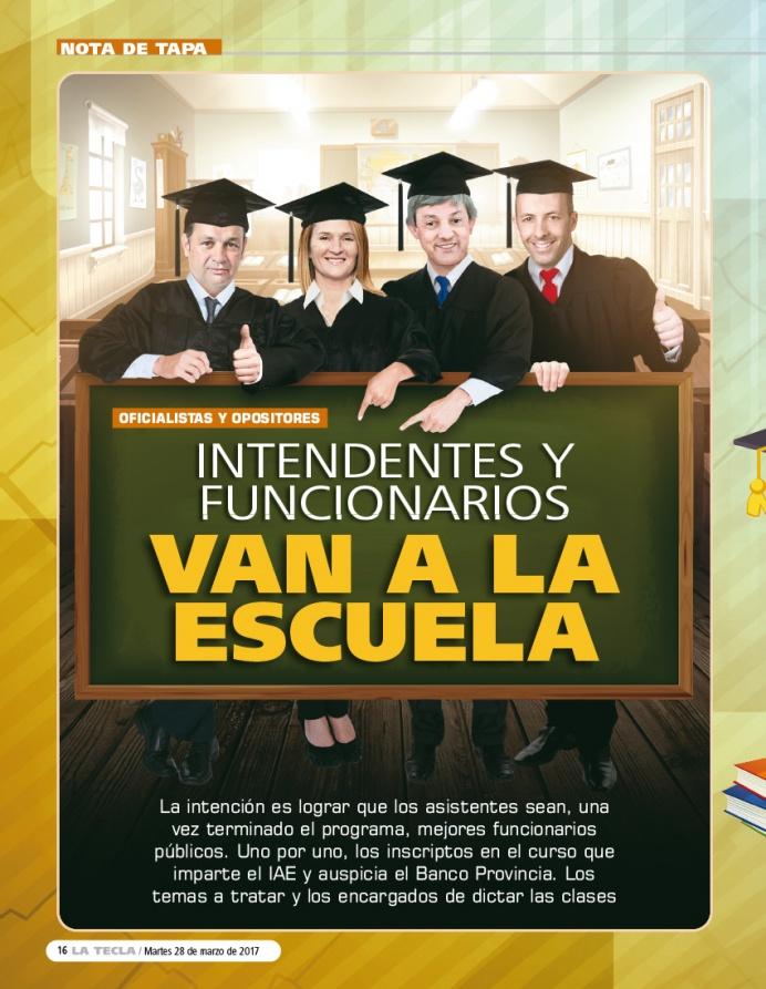Intendentes y funcionarios van a la escuela