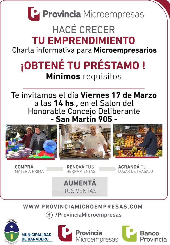 Charla informativa para microempresarios