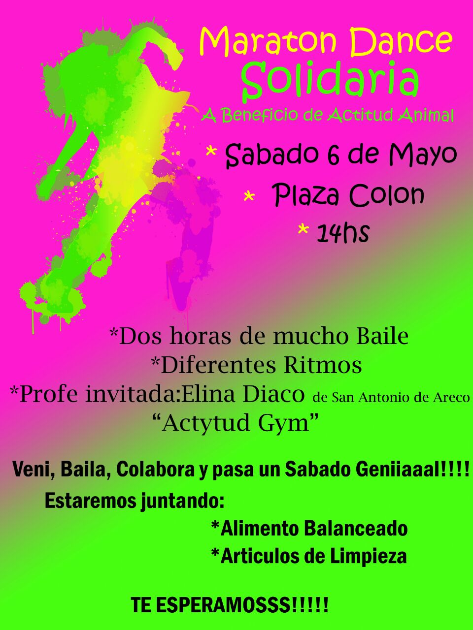Maratón Dance Solidaria a beneficio Actitud Animal