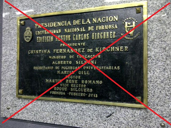 Prohibirían el uso de nombres personales en los bienes del estado