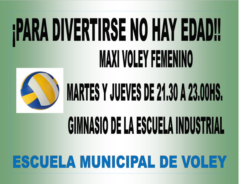 Vos podes practicar Maxi Vóley Femenino